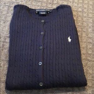 Ralph Lauren navy xl cardigan like new